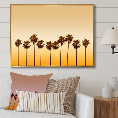 «Golden Sunrise Palm Trees I», reproduction sur toile