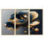 Bleu profond et fleur simple II - imprimé 3 pièces-88083910-88083909-119181533