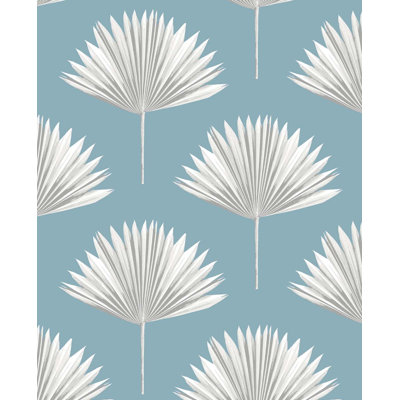 Shila Tropical Fan Palm 18' L x 20.5" W Peel and Stick Wallpaper Roll