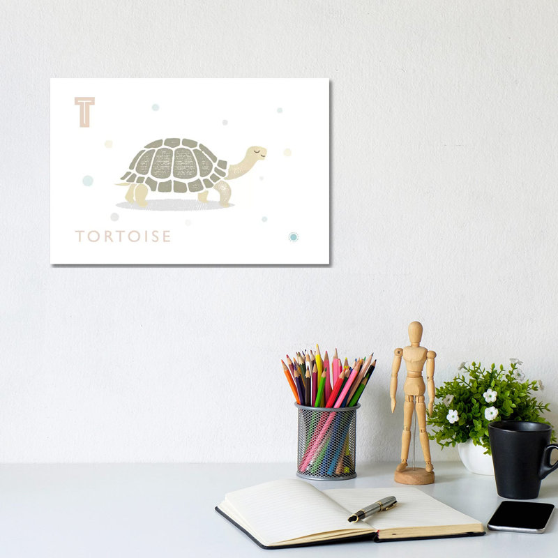 Tortoise by PaperPaintPixels - Gallery-Wrapped Canvas Giclée on Canvas, No Frame, 20.32 cm H x 30.48 cm W