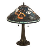 Meyda Tiffany & Stained Glass Metal Table Lamp