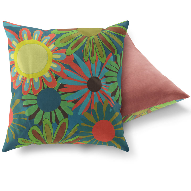 Floral Outdoor Throw Pillow