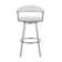 Robinett Swivel Counter or Bar Height Bar Stool with Arms and Footrest in Faux Leather and Metal