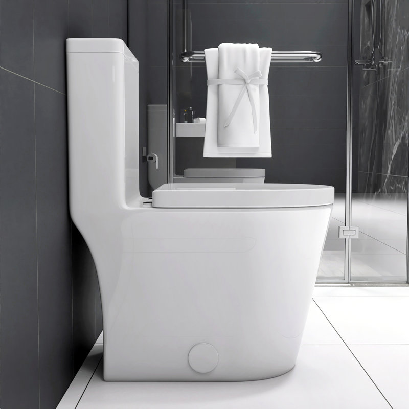 23 Inch Compact Bathroom Toilet - White, Dual Flush, Quiet Flush & Seat, Easy Clean, Large Design White Porcelain With 23" For Small Bathrooms, Silent Flushing, Installation,