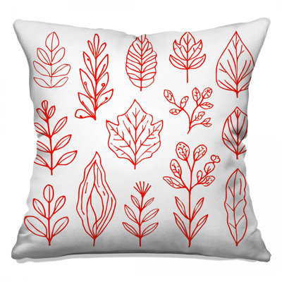 Coussins décoratifs Red Leaf Illustration