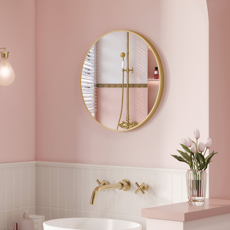 Miroir de salle de bain Angelrose, 24" X 24", Doré