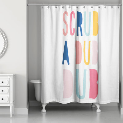 Eisa Scrub a Dub Single Shower Curtain