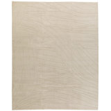 Reeds Hand Knotted Wool Abstract Area Rug in Beige