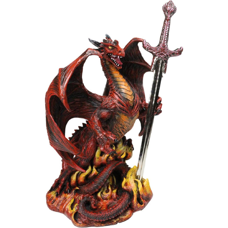 Statue de dragon rouge Ruth Thompson