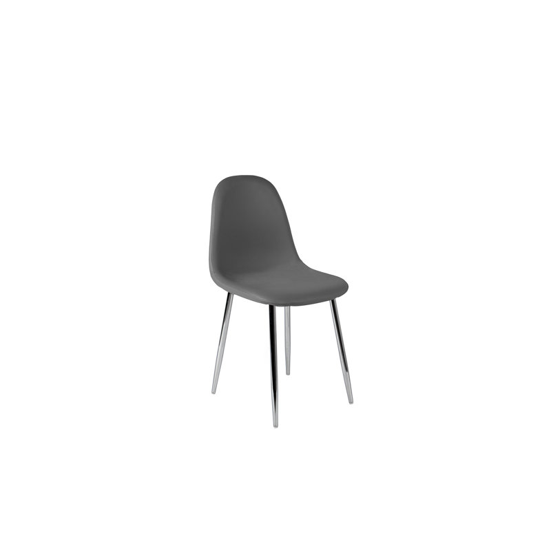 Chaise de salle à manger Sera, gris, Noir