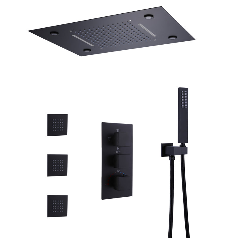 All-In-One Kit with Rough in-Valve, Matte Black