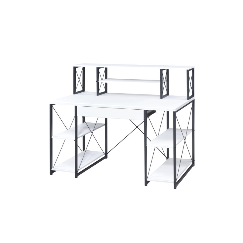 Bureau d'écriture tout usage à finition blanche