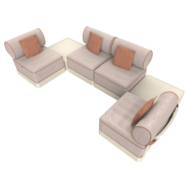 Fauteuil de chambre Brisa, Nacar, Noisette (taupe)