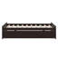 Lit simple en bois d'hévéa massif - 2 tiroirs-618786040