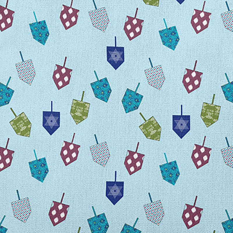 Coussin décoratif intérieur / extérieur Hanukkah, 16 po x 16 po, Carré