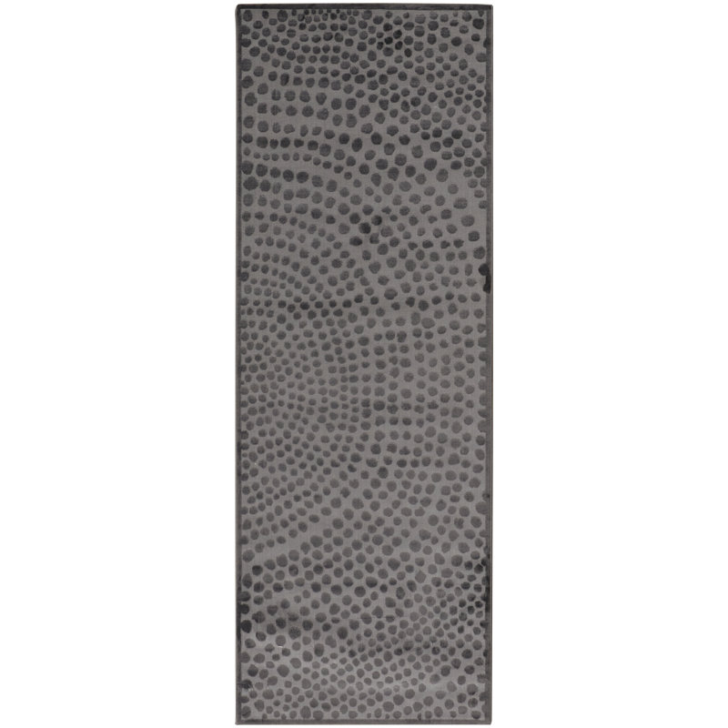 Tapis gris foncé Javers, Tapis de couloir 2 pi 10 po x 8 pi