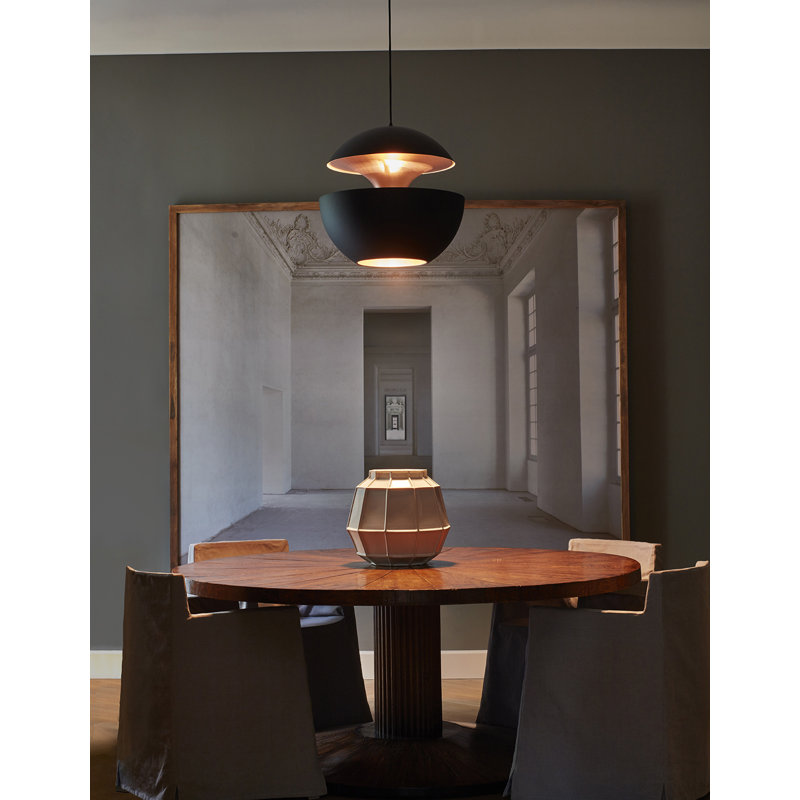 Here Comes The Sun 1 - Light Pendant, 13.78" H x 13.78" W x 13.78" D, Black/Copper