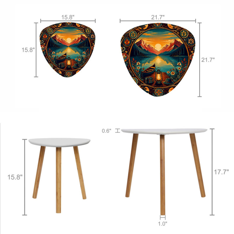 Ensemble de 2 tables basses gigognes Triangle