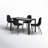 Ally Glass Top Four Leg Dining Set-1078268823-1141669915