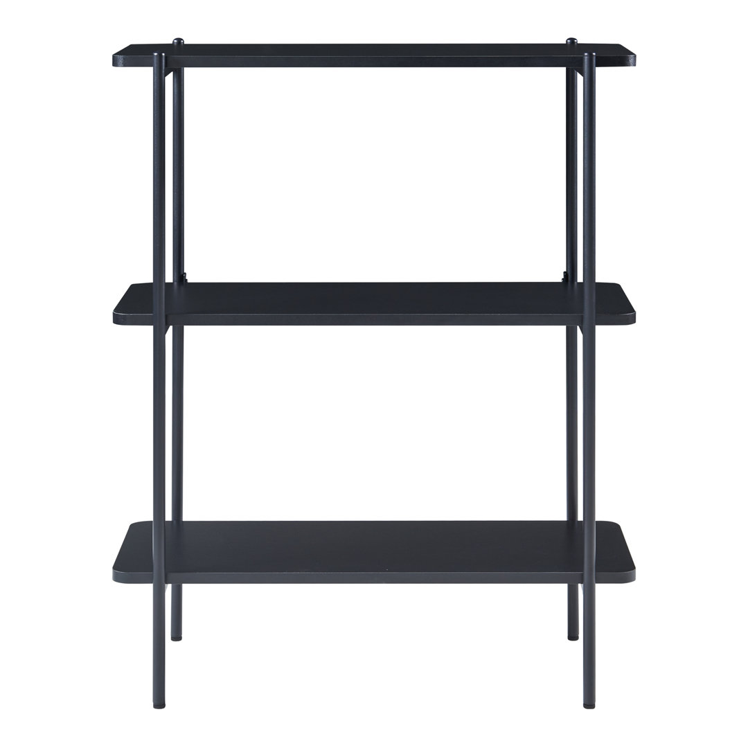 Standregal Samnanger 100x80x34 cm Schwarz [en.casa]