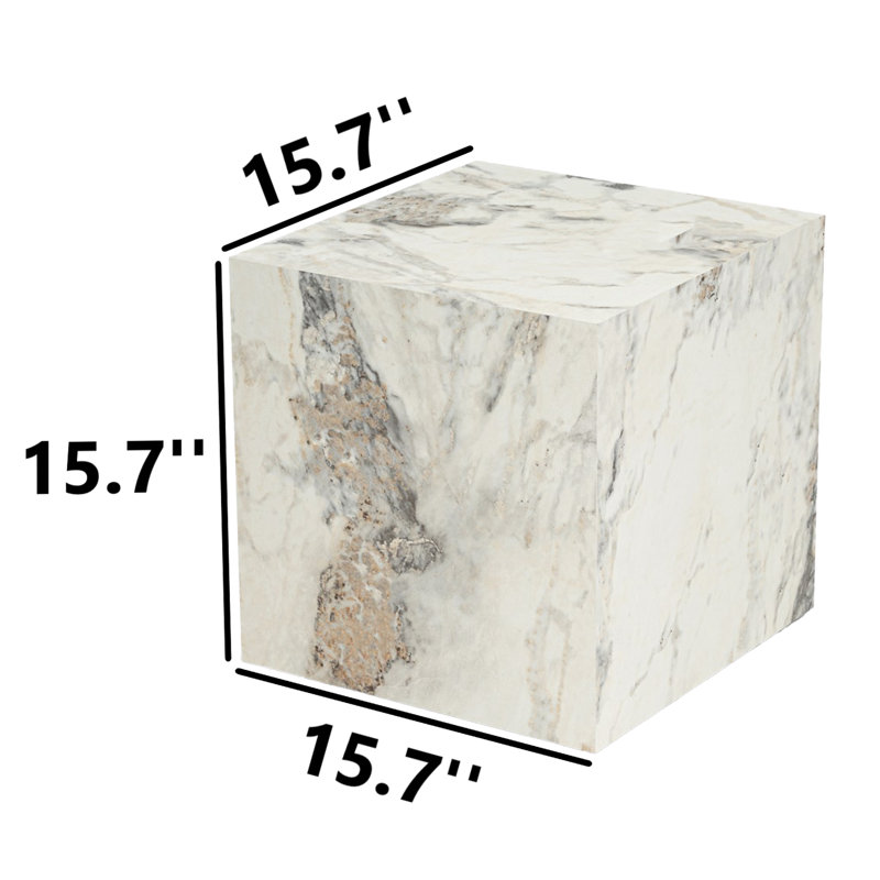 2 Pieces Cube End Table Set