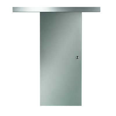 Ensemble de porte de grange en verre Pinecroft avec quincaillerie d'installation
