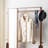 Benedetto 32.9'' Clothes Rack Storage Mirror Solid Wood Garment Hanging