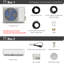 220V 12 000 BTU sans conduit pour 750 pieds carrés avec contrôle intelligent