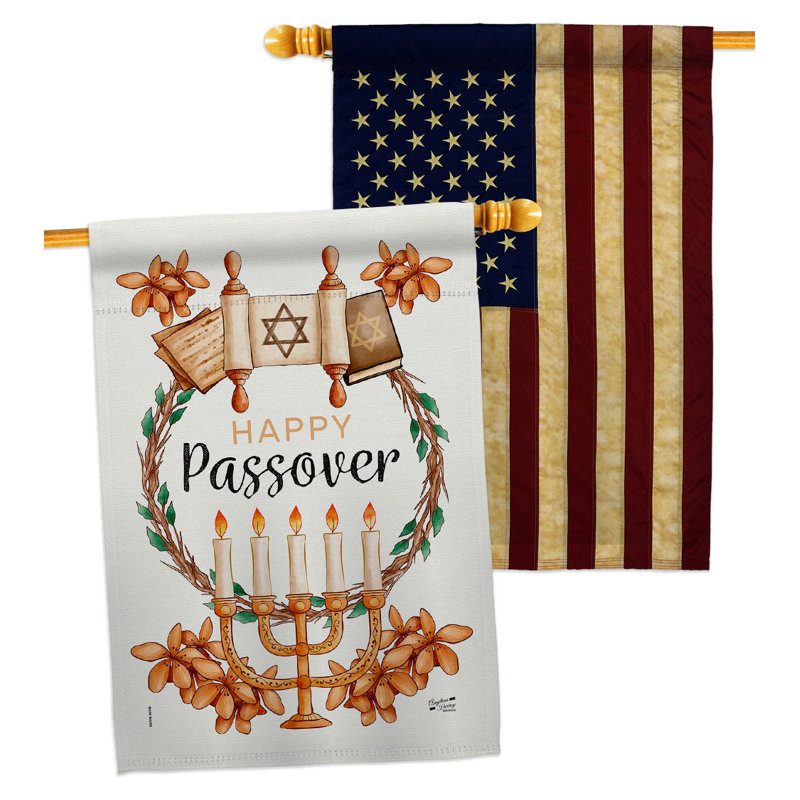 Drapeau de maison en polyester à 2 côtés 40 x 28 po