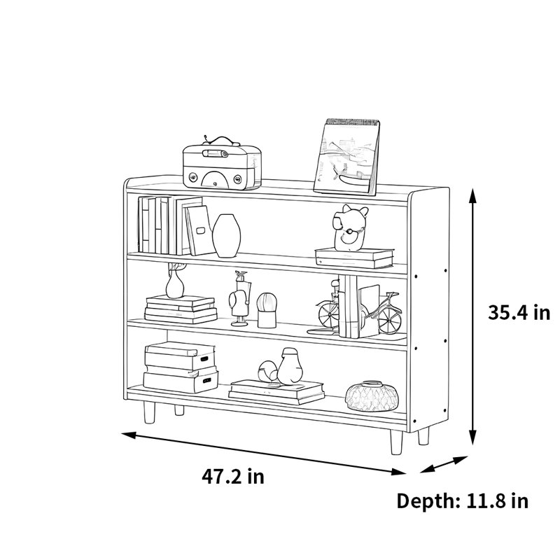 Petticrew, (3 tablettes) H 35,4 po x l 47,2 po x P 11,8 po