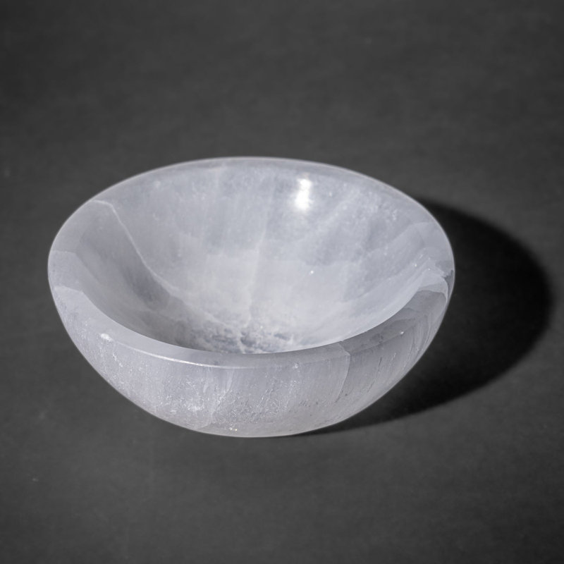 Genuine Polished Selenite Round Bowl (1.4 Lbs)