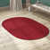 Tapis rouge tressé à la main Smyth