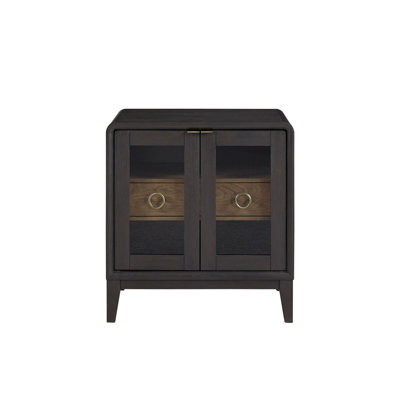 Table de chevet moderne en verre avec tiroir de rangement et verre trempé, parfaite pour un décor et une organisation de chambre à coucher élégants.