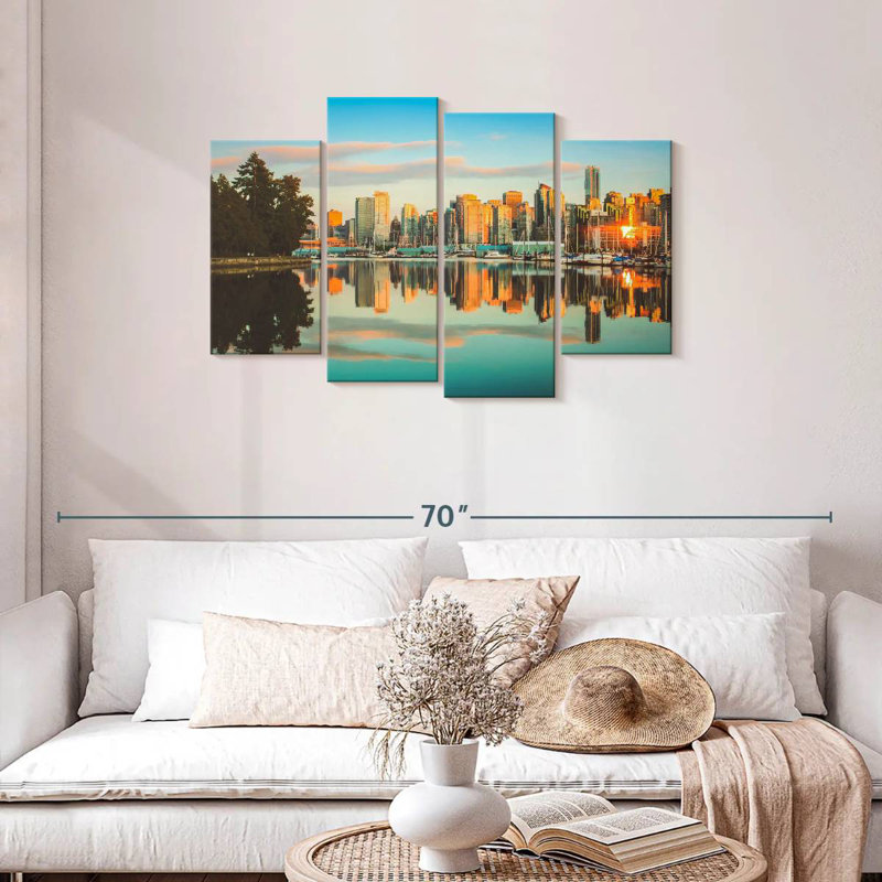 Nicci Vancouver, coucher de soleil sur l'horizon, H 27 po x l 43 po