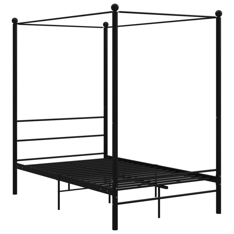Azeezah Metal Bed, 140 x 200 cm, Black