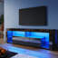 RGB Color Changing Light Mood TV Cabinet with Flip-Down Door-1310924343-1339590376