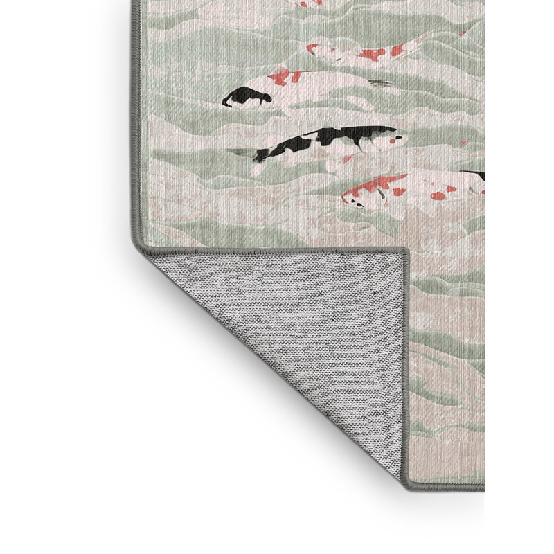 Machine Washable Gray Area Rug, Rectangle 7' x 10'