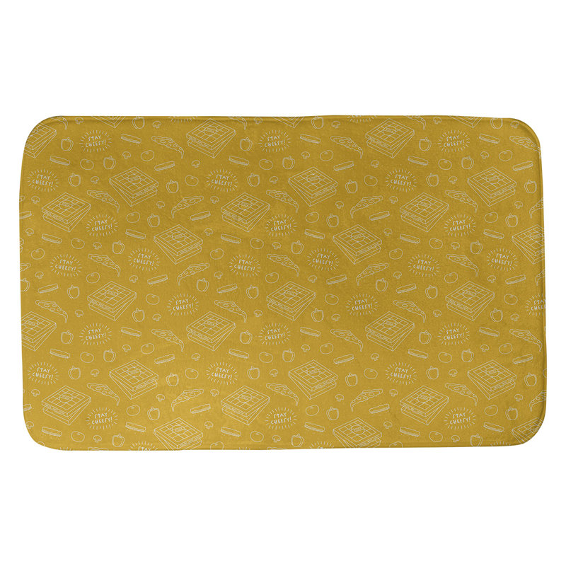 Tapis pour salle de bain Avicia, l 17 po x L 24 po, Jaune