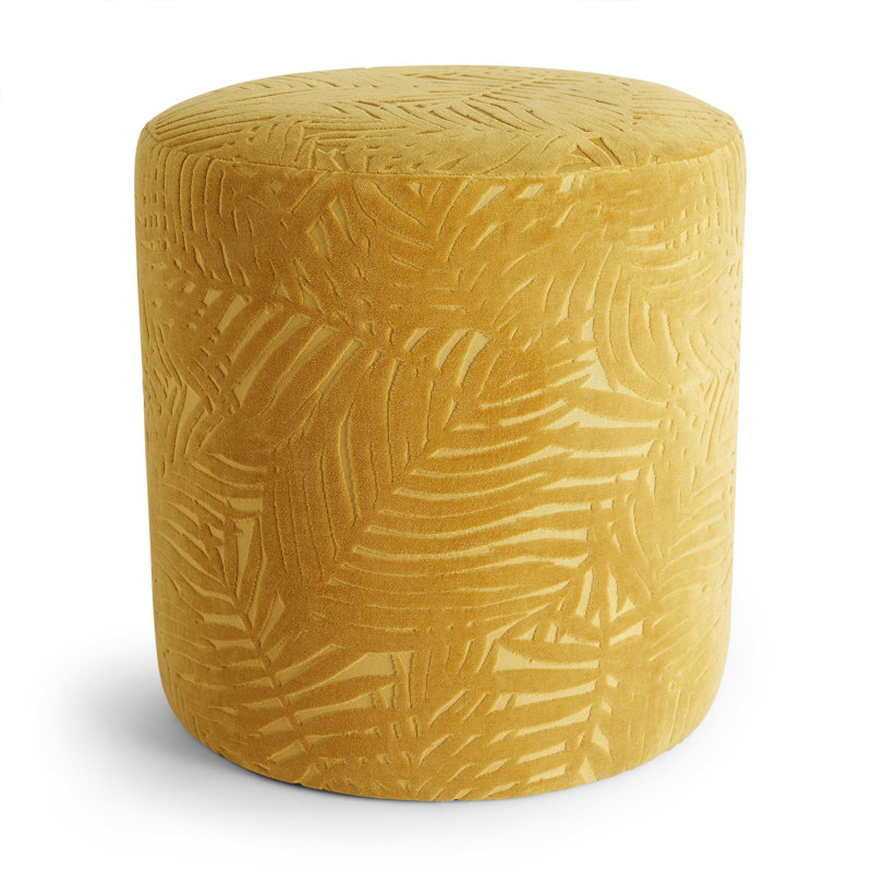 40cm Wide Round Floral Pouffe Ottoman