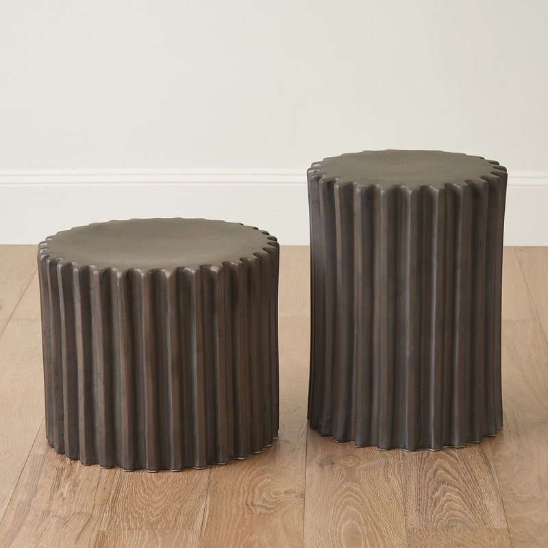 Gear Stool Matte Brown, 13" H x 16" W x 16" D