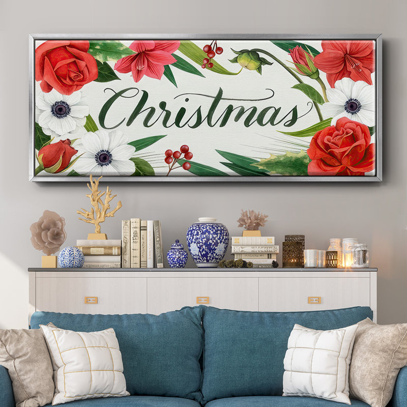 Christmas Time- Framed Canvas, 20" H x 50" W