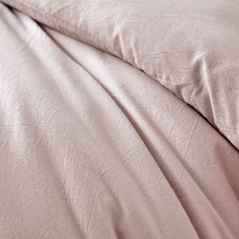 Cotton Solid Colour Duvet Cover, Old Rose