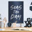 «Seas the Day Navy» par Lettrage et doublé, art mural en métal-1499049213