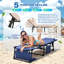 Chaise longue d'extérieur avec coussin, chaise longue de patio à hauteur ajustable (ensemble de 2)-758267006