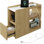 Buffet mobile avec station de charge - armoire de table de chevet en chêne blanc, tiroir et tablette à 3 niveaux, USB / Type-C, roues verrouillables pour la salle à manger, la chambre à coucher