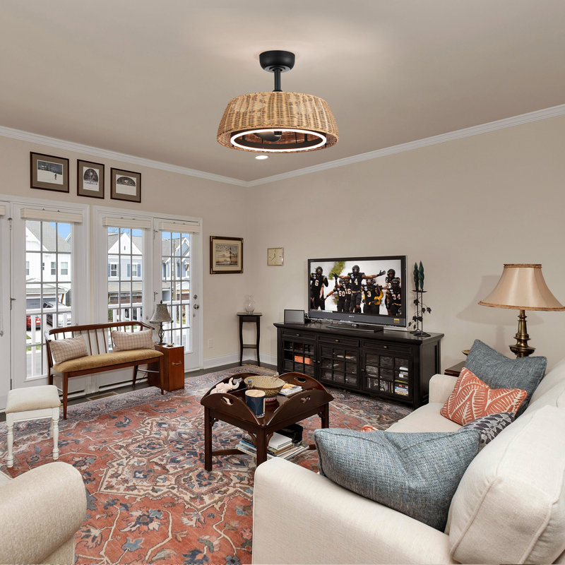 Ventilateur de plafond avec cage Boho