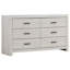 Ensemble de chambre avec grand lit Silc 5 pièces, brun chêne et bronze foncé, miroir-114566260-114566259