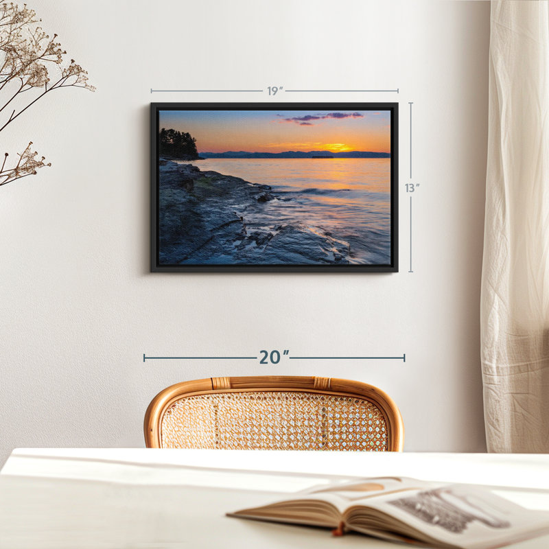 Impression sur toile Jeffers Serene Lake Champlain, H 13 po x l 19 po