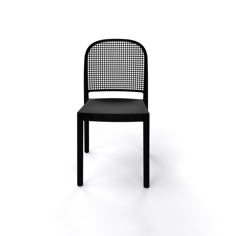 Chaise de patio empilable Panama, Noir