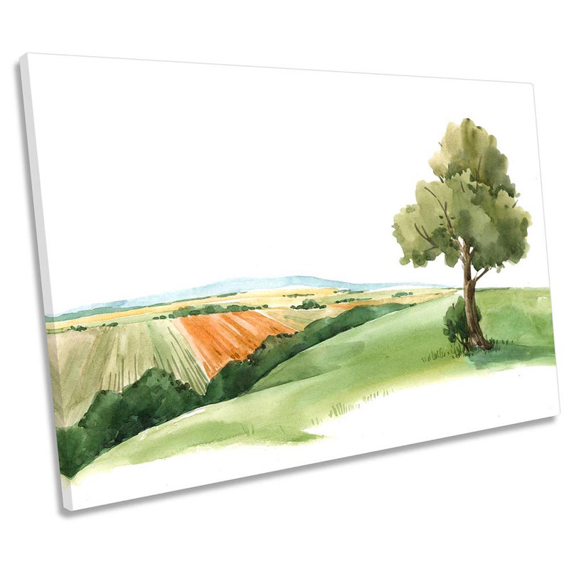 Landscape Countryside - Wrapped Canvas Painting, 61cm H x 91.4cm W x 4cm D